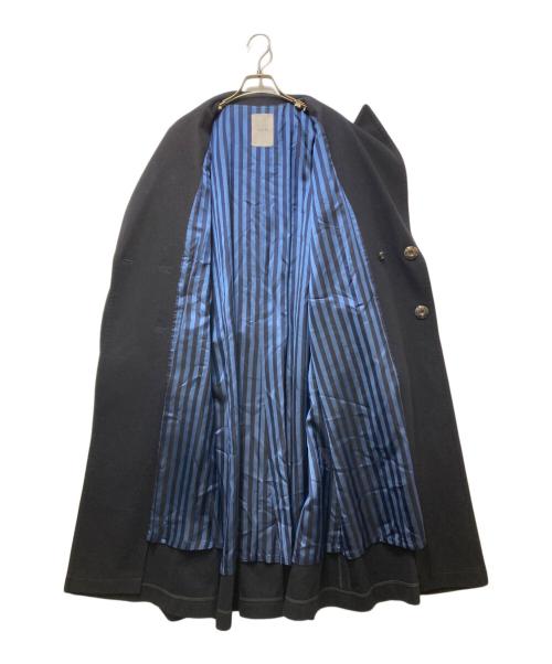 Ujoh（ウジョー）UJOH (ウジョー) ベルテッドウールロングコート　U803-C01-108　SIZE２ ネイビー サイズ:2の古着・服飾アイテム