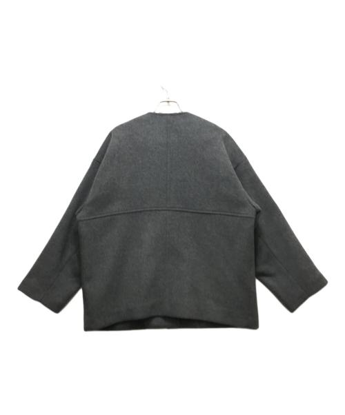 JOURNAL STANDARD（ジャーナルスタンダード）JOURNAL STANDARD (ジャーナルスタンダード) スーパー140ビーバーノーカラーショートコート/25AW グレー サイズ:36の古着・服飾アイテム