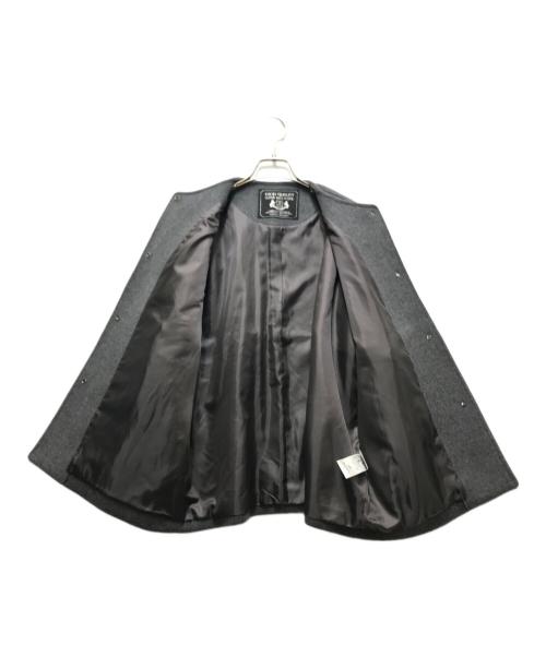JOURNAL STANDARD（ジャーナルスタンダード）JOURNAL STANDARD (ジャーナルスタンダード) スーパー140ビーバーノーカラーショートコート/25AW グレー サイズ:36の古着・服飾アイテム