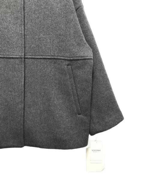 JOURNAL STANDARD（ジャーナルスタンダード）JOURNAL STANDARD (ジャーナルスタンダード) スーパー140ビーバーノーカラーショートコート/25AW グレー サイズ:36の古着・服飾アイテム