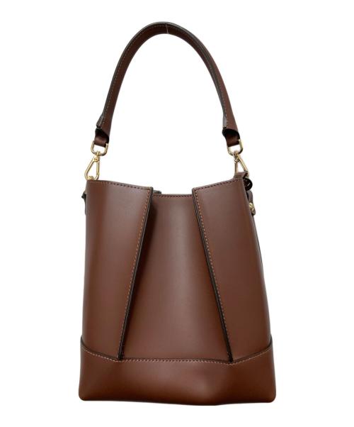 Gianni Notaro（ジャンニ ノターロ）GIANNI NOTARO (ジャンニ ノターロ) BUCKETS BAG(バケツバッグ)　　牛革 ブラウンの古着・服飾アイテム