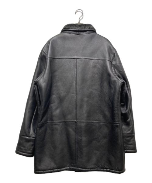 BARNEYS NEWYORK（バーニーズ・ニューヨーク）BARNEYS NEWYORK (バーニーズ・ニューヨーク) レザーコート ブラック サイズ:Mの古着・服飾アイテム
