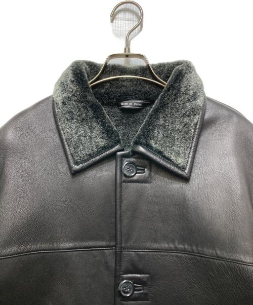 BARNEYS NEWYORK（バーニーズ・ニューヨーク）BARNEYS NEWYORK (バーニーズ・ニューヨーク) レザーコート ブラック サイズ:Mの古着・服飾アイテム
