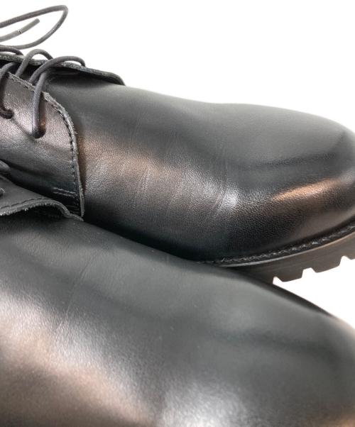PADRONE（パドローネ）PADRONE (パドローネ) ダービープレーントゥシューズ　pu7358-2051-22c　カウレザー　日本製 ブラック サイズ:40の古着・服飾アイテム