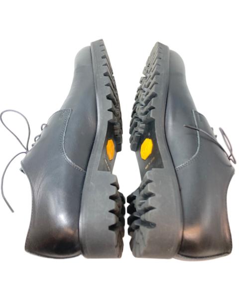 PADRONE（パドローネ）PADRONE (パドローネ) ダービープレーントゥシューズ　pu7358-2051-22c　カウレザー　日本製 ブラック サイズ:40の古着・服飾アイテム