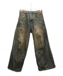 NVRFRGT（ネヴァーフォーゲット）の古着「3D TWIST WIDE LEG JEANS/ツイストワイドレッグジーンズ」｜インディゴ