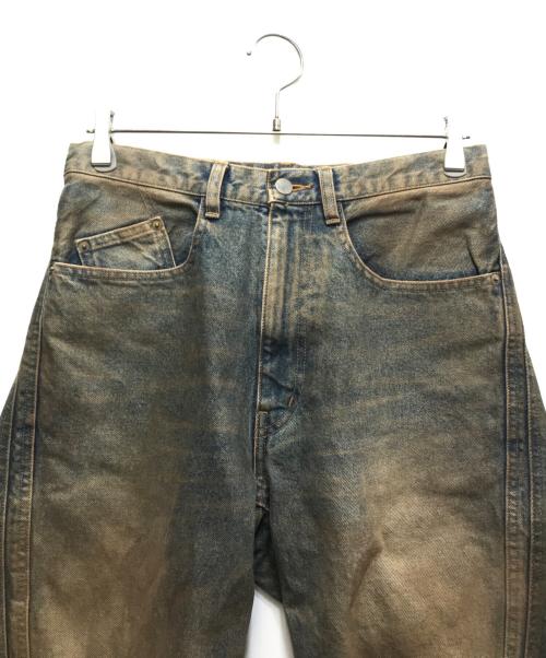 NVRFRGT（ネヴァーフォーゲット）NVRFRGT (ネヴァーフォーゲット) 3D TWIST WIDE LEG JEANS/ツイストワイドレッグジーンズ インディゴ サイズ:1の古着・服飾アイテム