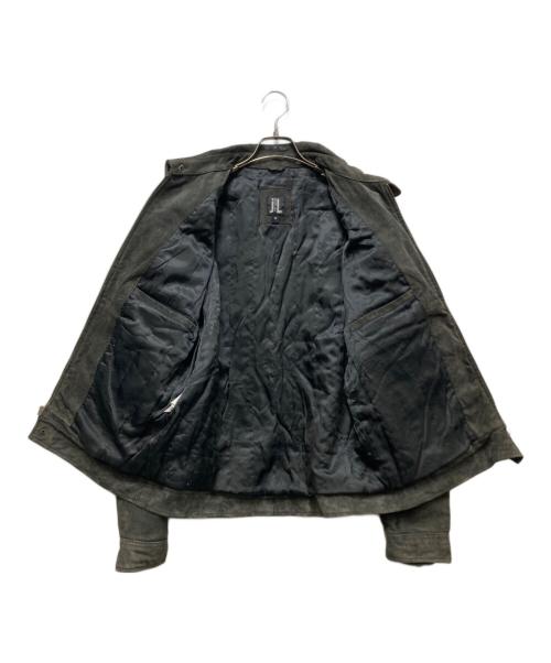 JUST LEATHER（ジャスト レザー）JUST LEATHER (ジャスト レザー) ヌバック レザー  カーゴジャケット/Y2K グレー サイズ:50の古着・服飾アイテム