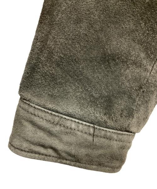JUST LEATHER（ジャスト レザー）JUST LEATHER (ジャスト レザー) ヌバック レザー  カーゴジャケット/Y2K グレー サイズ:50の古着・服飾アイテム