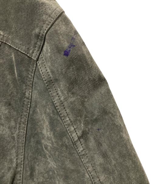 JUST LEATHER（ジャスト レザー）JUST LEATHER (ジャスト レザー) ヌバック レザー  カーゴジャケット/Y2K グレー サイズ:50の古着・服飾アイテム