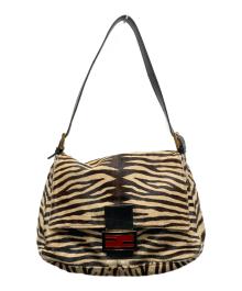 FENDI（フェンディ）の古着「虎柄ハラコハンドバッグ / ワンショルダーバッグ」｜ブラウン