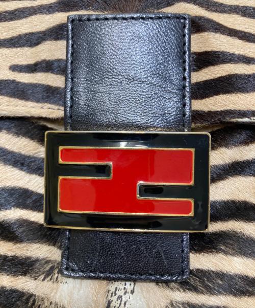 FENDI（フェンディ）FENDI (フェンディ) 虎柄ハラコハンドバッグ / ワンショルダーバッグ ブラウンの古着・服飾アイテム