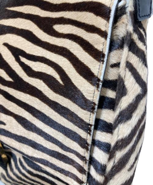 FENDI（フェンディ）FENDI (フェンディ) 虎柄ハラコハンドバッグ / ワンショルダーバッグ ブラウンの古着・服飾アイテム