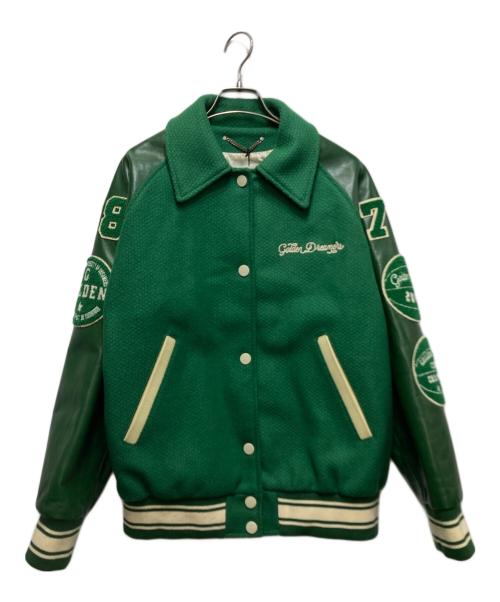 GOLDEN GOOSE（ゴールデングース）GOLDEN GOOSE (ゴールデングース) VESTE BOMBER JOUNARY ERIC LAINE VERT BLANC　 Green Lapel Moderate  グリーン サイズ:40の古着・服飾アイテム