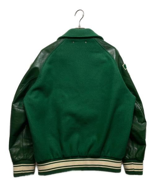 GOLDEN GOOSE（ゴールデングース）GOLDEN GOOSE (ゴールデングース) VESTE BOMBER JOUNARY ERIC LAINE VERT BLANC　 Green Lapel Moderate  グリーン サイズ:40の古着・服飾アイテム