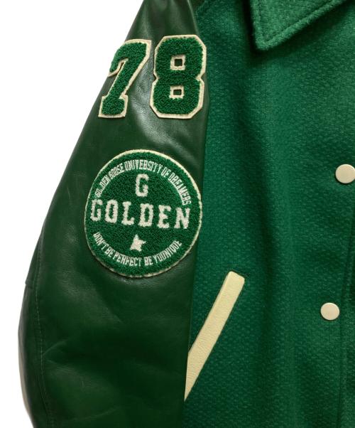 GOLDEN GOOSE（ゴールデングース）GOLDEN GOOSE (ゴールデングース) VESTE BOMBER JOUNARY ERIC LAINE VERT BLANC　 Green Lapel Moderate  グリーン サイズ:40の古着・服飾アイテム