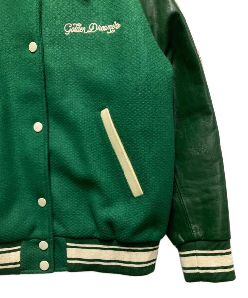 GOLDEN GOOSE（ゴールデングース）GOLDEN GOOSE (ゴールデングース) VESTE BOMBER JOUNARY ERIC LAINE VERT BLANC　 Green Lapel Moderate  グリーン サイズ:40の古着・服飾アイテム