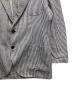 中古・古着 BRUNELLO CUCINELLI (ブルネロクチネリ) 段返り3B ストライプ柄 テーラードジャケット　イタリア製 ホワイト×ネイビー サイズ:52：25000円