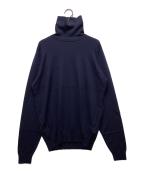 JOHN SMEDLEYジョンスメドレー）の古着「メリノウール タートルネックニット JOHN SMEDLEY」｜ネイビー
