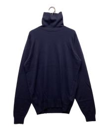JOHN SMEDLEY（ジョンスメドレー）の古着「メリノウール タートルネックニット JOHN SMEDLEY」｜ネイビー