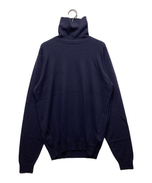 JOHN SMEDLEY（ジョンスメドレー）JOHN SMEDLEY (ジョンスメドレー) メリノウール タートルネックニット JOHN SMEDLEY ネイビー サイズ:Lの古着・服飾アイテム