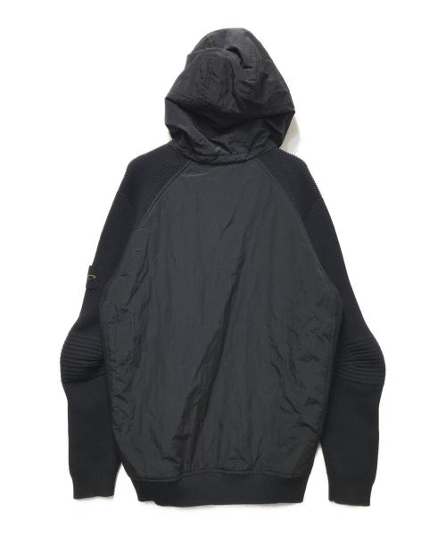 STONE ISLAND（ストーンアイランド）STONE ISLAND (ストーンアイランド) Nylon metal 3D knit sleeve jacket　16AW ブラック サイズ:サイズタグ欠損の為不明の古着・服飾アイテム