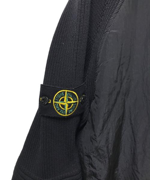 STONE ISLAND（ストーンアイランド）STONE ISLAND (ストーンアイランド) Nylon metal 3D knit sleeve jacket　16AW ブラック サイズ:サイズタグ欠損の為不明の古着・服飾アイテム