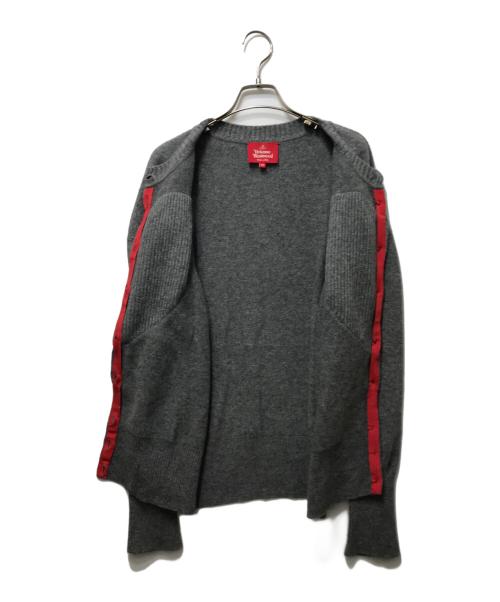 Vivienne Westwood RED LABEL（ヴィヴィアンウエストウッドレッドレーベル）Vivienne Westwood RED LABEL (ヴィヴィアンウエストウッドレッドレーベル) ハートフリルニットカーディガン グレー サイズ:00の古着・服飾アイテム