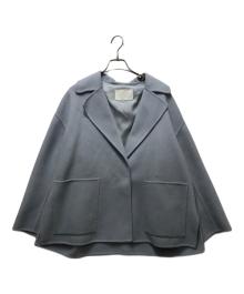 BALLSEY（ボールジィ）の古着「プレミアムウールリバー オープンカラーショートコート」｜スカイブルー