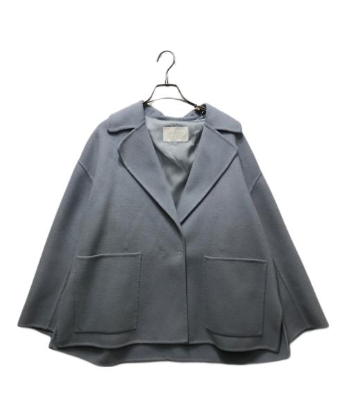 BALLSEY（ボールジィ）BALLSEY (ボールジィ) プレミアムウールリバー オープンカラーショートコート スカイブルー サイズ:34の古着・服飾アイテム