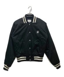 maison kitsune（メゾンキツネ）の古着「フォックスヘッドサテンテディボンバージャケット / スタジャン / LW02104WW0093」｜ブラック