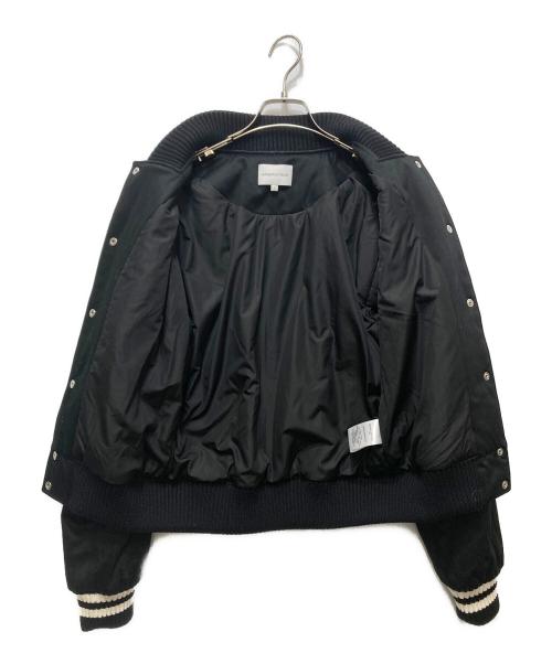 maison kitsune（メゾンキツネ）maison kitsune (メゾンキツネ) フォックスヘッドサテンテディボンバージャケット / スタジャン / LW02104WW0093 ブラック サイズ:Sの古着・服飾アイテム