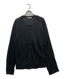 MATSUFUJI（マツフジ）の古着「LINEN CARDIGAN(リネンカーディガン)　26SS　M261-0705」｜ブラック