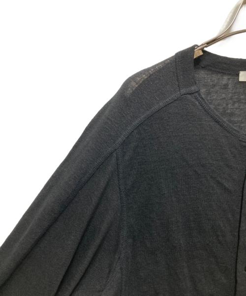 MATSUFUJI（マツフジ）MATSUFUJI (マツフジ) LINEN CARDIGAN(リネンカーディガン)　26SS　M261-0705 ブラック サイズ:2の古着・服飾アイテム