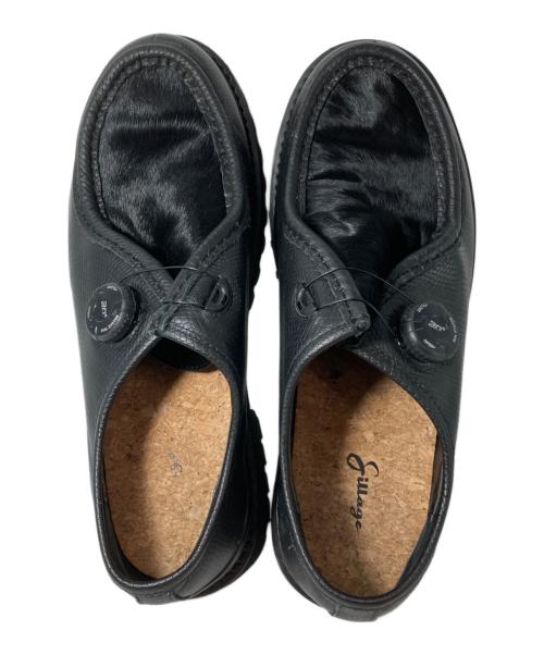 sillage（シアージ）Sillage (シアージ) ハラコ切替 チロリアンシューズ / chaussure de marche black ponyhair　vibramソール　252PG0008SLG ブラック サイズ:44の古着・服飾アイテム
