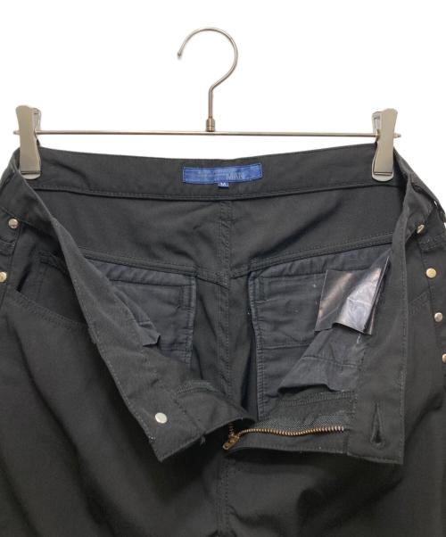 JUNYA WATANABE COMME des GARCONS MAN PINK（ジュンヤワタナベ コムデギャルソンマン ピンク）JUNYA WATANABE COMME des GARCONS MAN PINK (ジュンヤワタナベ コムデギャルソンマン ピンク) スタッズライン ウールストレートパンツ　07AW　WT-P020 ブラック サイズ:Mの古着・服飾アイテム