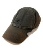 BALENCIAGAバレンシアガ）の古着「HAT NOTCHED VISOR CO CAP/ハットノッチバイザーキャップ」｜ブラック