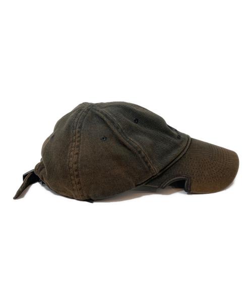 BALENCIAGA（バレンシアガ）BALENCIAGA (バレンシアガ) HAT NOTCHED VISOR CO CAP/ハットノッチバイザーキャップ ブラックの古着・服飾アイテム