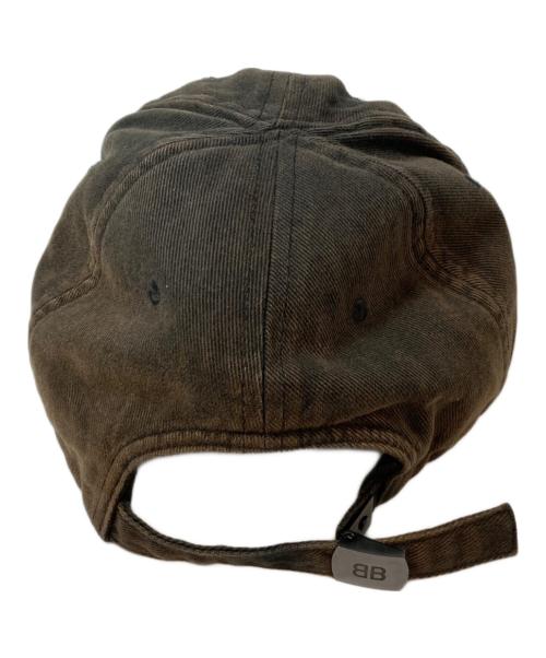 BALENCIAGA（バレンシアガ）BALENCIAGA (バレンシアガ) HAT NOTCHED VISOR CO CAP/ハットノッチバイザーキャップ ブラックの古着・服飾アイテム