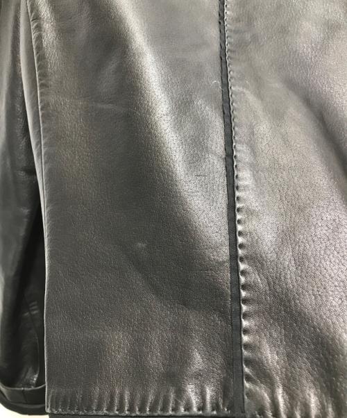 Salvatore Ferragamo（サルヴァトーレ フェラガモ）Salvatore Ferragamo (サルヴァトーレ フェラガモ) ガンチーニレザージャケット ブラック サイズ:40の古着・服飾アイテム
