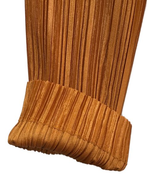 PLEATS PLEASE（プリーツプリーズ）PLEATS PLEASE (プリーツプリーズ) ピークドラペルプリーツ ジャケット オレンジ サイズ:3の古着・服飾アイテム