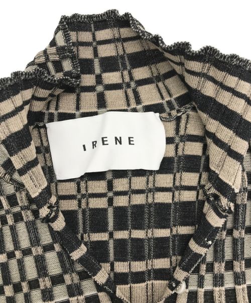 IRENE（アイレネ）IRENE (アイレネ) Mosaic Knit Long Tops ベージュ サイズ:36の古着・服飾アイテム