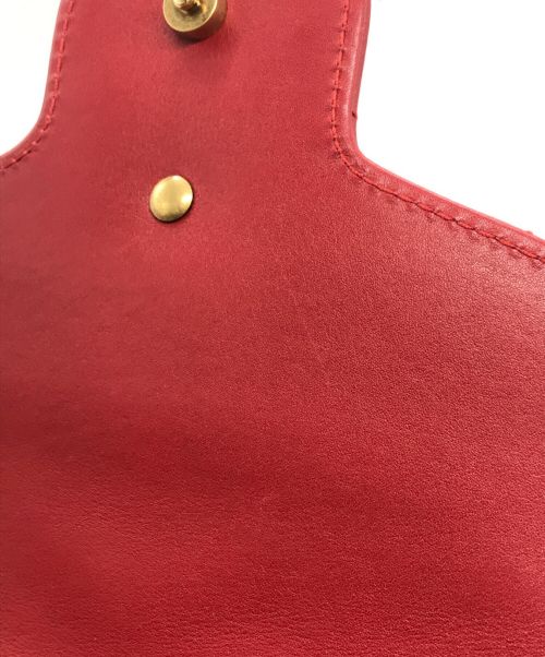GUCCI（グッチ）GUCCI (グッチ) GGマーモント チェーンウォレット ショルダーバッグ/	474575 レッドの古着・服飾アイテム