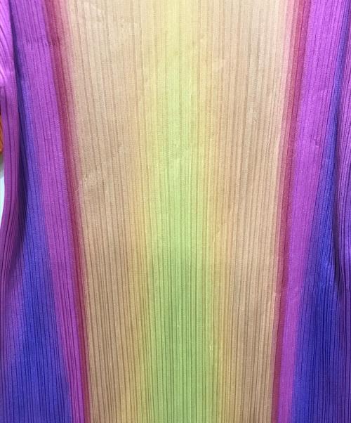 PLEATS PLEASE（プリーツプリーズ）PLEATS PLEASE (プリーツプリーズ) グラデーションハイネックプリーツワンピース マルチカラー サイズ:3の古着・服飾アイテム