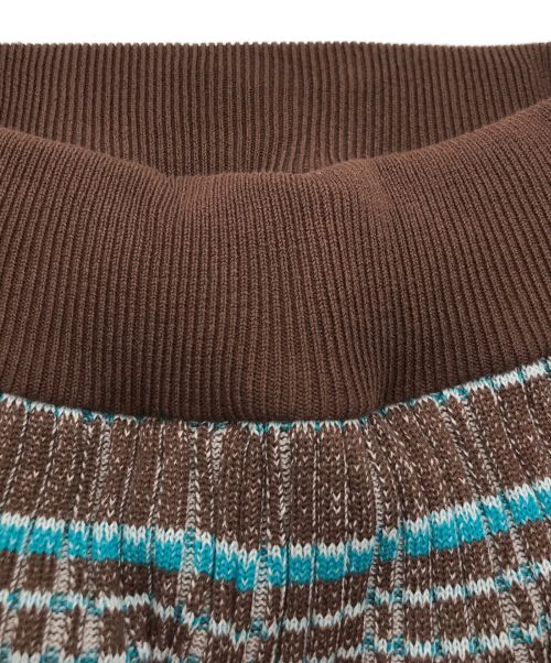 MURRAL（ミューラル）MURRAL (ミューラル) Monk`s belt rib knit trousers ブラウン サイズ:2 未使用品の古着・服飾アイテム