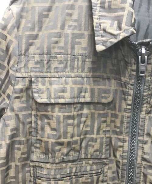 FENDI（フェンディ）FENDI (フェンディ) ズッカ柄ナイロンジャケット ブラウン サイズ:50の古着・服飾アイテム