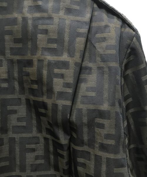 FENDI（フェンディ）FENDI (フェンディ) ズッカ柄ナイロンジャケット ブラウン サイズ:50の古着・服飾アイテム