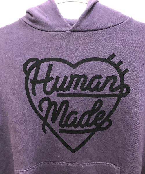 HUMAN MADE（ヒューマンメイド）HUMAN MADE (ヒューマンメイド) TSURIAMI HEART HOODIE パープル サイズ:Lの古着・服飾アイテム