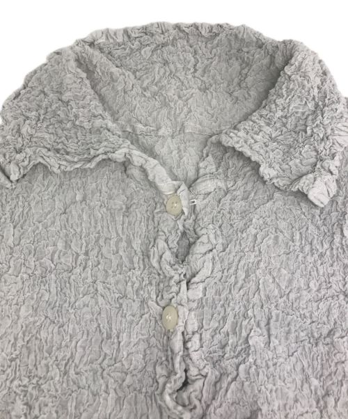 me ISSEY MIYAKE（ミーイッセイ ミヤケ）me ISSEY MIYAKE (ミーイッセイ ミヤケ) カリフラワーチェックノースリーブワンピース グレー サイズ:-の古着・服飾アイテム