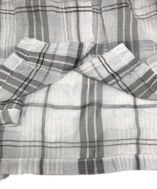 me ISSEY MIYAKE（ミーイッセイ ミヤケ）me ISSEY MIYAKE (ミーイッセイ ミヤケ) カリフラワーチェックノースリーブワンピース グレー サイズ:-の古着・服飾アイテム